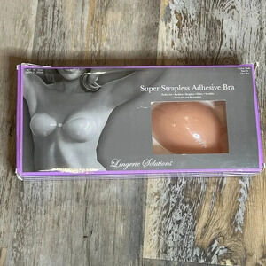 Lingerie Solutions Super Strapless Adhesive Bra Nude Size A NEW